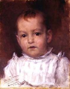 マスター・ジョン・アルフレッド・パーソンズ・ミレーの肖像 作： Lawrence Alma Tadema