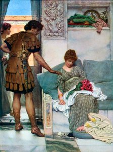 サイレントグリーティング、1908年-1909年。 作： Lawrence Alma Tadema