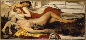 消耗したマニデス、1873-74年頃 作： Lawrence Alma Tadema