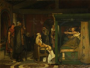 フレデグンドは1864年に彼の死の床で司教プレテクタトゥスを訪問します 作： Lawrence Alma Tadema