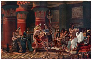三千年前の古代エジプトの娯楽、「エジプトの神話と伝説」のイラスト、グレシャム出版社発行 作： Lawrence Alma Tadema
