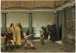 クロチルドとクロービスの子供たちの教育、1868 作： Lawrence Alma Tadema