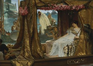 アントニーとクレオパトラの会合、1885 作： Lawrence Alma Tadema