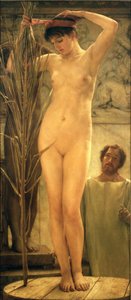 彫刻家のモデル、1877 作： Lawrence Alma Tadema