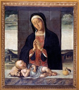 イエスを拝む処女（絵画、1500年頃