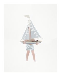 Boy With Sailboat, c.2018 （ミクストメディア）