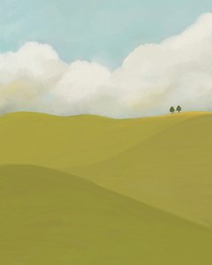 雲と野原, c.2018 (ミクストメディア)