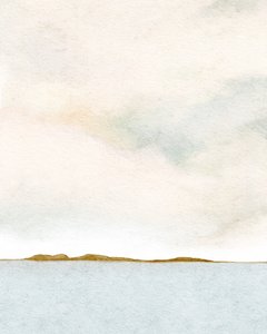 ドックからの朝の眺め 2, c.2019 (水彩)