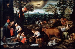 シリーズ「シーズン」の6月、16世紀後半または17世紀初頭 作： Leandro Bassano