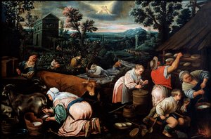 16世紀後半から17世紀初頭のシーズンズシリーズの5月 作： Leandro Bassano