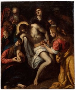 キリストを悼む、16世紀後半または17世紀初頭 作： Leandro Bassano