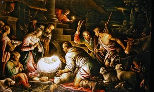 Adoration（油彩・キャンバス） 作： Leandro da Ponte Bassano