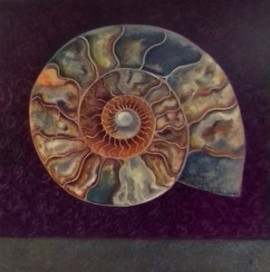 アンモナイト、マゼンタ、2021 作： Lee Campbell