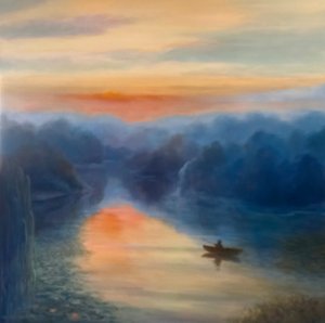 朝の反射、2021年（キャンバスに油彩） 作： Lee Campbell