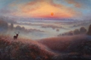 リッチモンドの夜明け、2021年（キャンバスに油彩） 作： Lee Campbell
