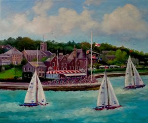 Royal Yacht Squadron、2021年（キャンバスに油彩） 作： Lee Campbell
