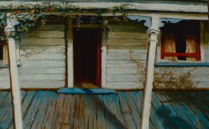 Verandah NZ 2002 (パネルに油彩) 日当たりの良いポーチ