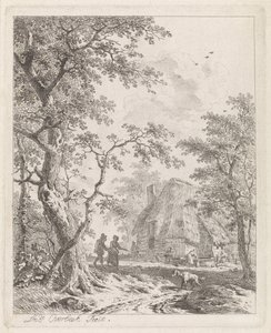 農場での 2 人のハイカー 人物のいる風景（連載タイトル） 作： Leendert Overbeek