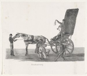いんちきを持つシーズ、1835 いんちき（オブジェクトのタイトル） パレードがH.Hによって開催された別のパフォーマンス。 2 月 9 日の Leidsche Hoogeschool の学生: 1835 年、閉鎖 (オブジェクトに関するシリーズ タイトル) 作： Leendert Springer (I)