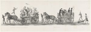 5つの学部と公的な昇進、1835年 五学部の象徴的表現・広報（題名） パレードがH.Hによって開催された別のパフォーマンス。 2 月 9 日の Leidsche Hoogeschool の生徒: 1 作： Leendert Springer (I)