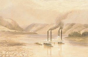 1859-60年、ウェストバージニア州ホイーリング付近のオハイオ川。 作： Lefevre James Cranstone