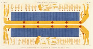 Thebes、Byban el Molouk、c.1809-1812（カラー彫刻） 作： Legentil (after)