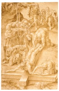 キリストは十字架に釘付け 作： Lelio Orsi da Novellara