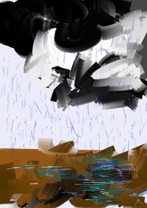 抽象的な雨嵐 作： 