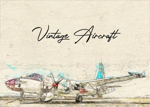 ヴィンテージ航空機のスケッチ