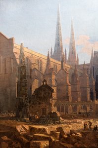 セント・アンドリュー大聖堂の更地、詳細1865年（油彩・カンヴァス） 作： 