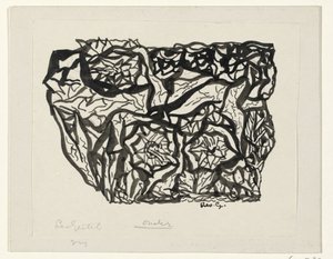 花の茂み 作： Leo Gestel (signed by artist)