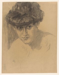 髪を上げた女性のバスト 作： Leo Gestel (signed by artist)