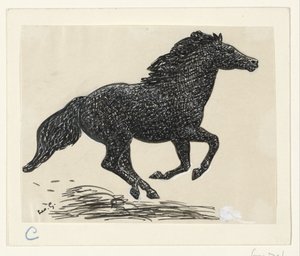 疾走する馬 作： Leo Gestel (signed by artist)