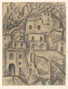 山腹の家 作： Leo Gestel (signed by artist)