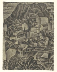イタリアの山村 作： Leo Gestel (signed by artist)