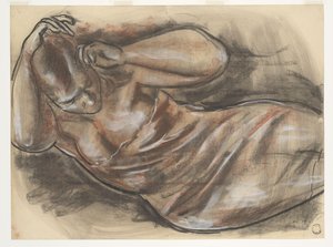 リクライニングヌード（原題） 作： Leo Gestel (signed by artist)