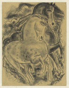 二頭の馬 作： Leo Gestel (signed by artist)