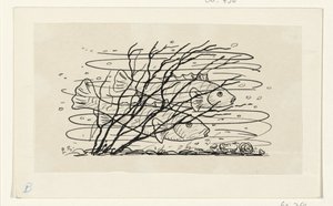 水の中の 2 匹の魚 作： Leo Gestel (signed by artist)