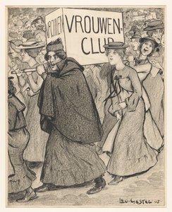 ソロリティ パレードの女性 作： Leo Gestel (signed by artist)