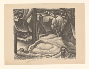 Zinnwald (Ertsgebergte) (オブジェクトの元のタイトル) 作： Leo Gestel (signed by artist)