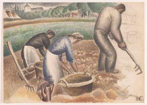 畑のジャガイモ収穫機 作： Leo Gestel
