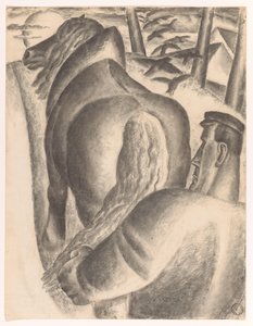 鋤を持つ農夫 作： Leo Gestel