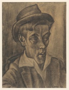 帽子をかぶった男の胸像 作： Leo Gestel