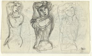 3人の裸の女性 作： Leo Gestel