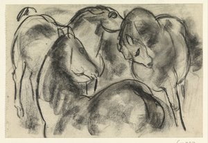 三頭の馬 作： Leo Gestel