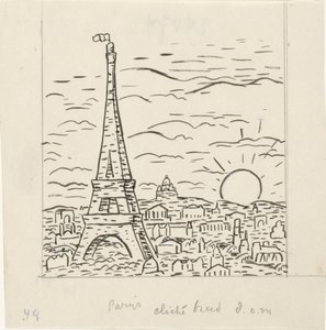 パリのエッフェル塔の眺め 作： Leo Gestel