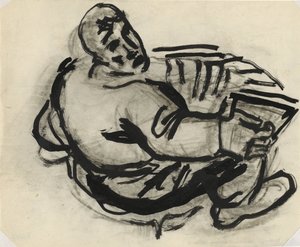 アコーディオンを持つ男 タイトルなし 作： Leo Gestel