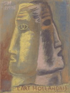 表紙デザイン：ポール・フィエルンス、Lart Hollandais Contemporain 1933 作： Leo Gestel
