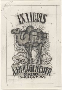 Antonius Johannes Maria Hagemeijerによるex librisのデザイン 作： Leo Gestel