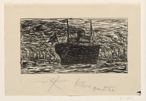 船がロンドン港に入る 作： Leo Gestel